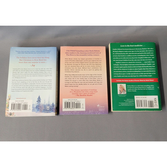 Christmas Books Paperback Holidays Romance Mistletoe Cottage Lot Of 3 - Picture 15 of 16